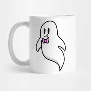 Pink Bow Tie Ghost Mug